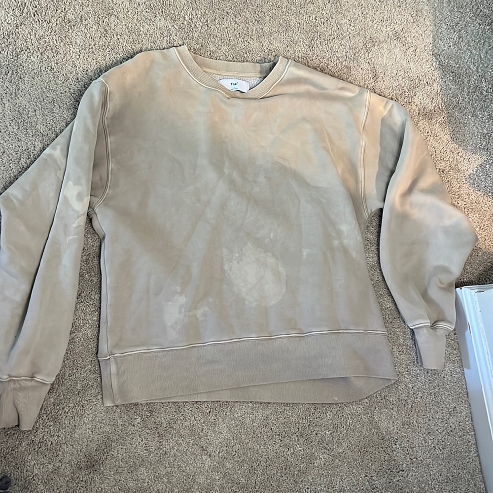 aritizia TNA tan crew neck size one